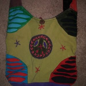 Peace hobo bag